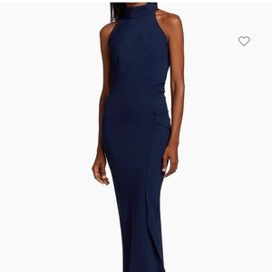 Chiara Boni La Petite Robe Gudrum Halter Ruffle Gown